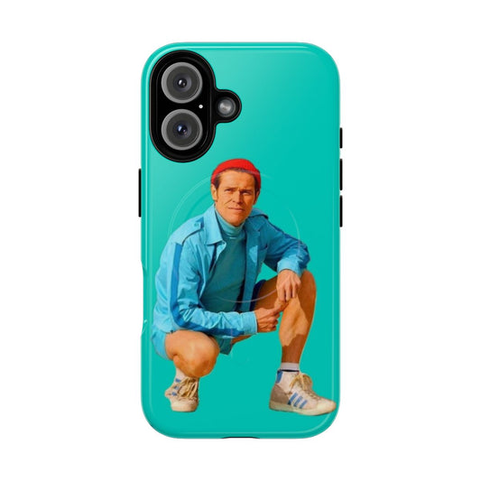 Magnetic tough phone case with a design inspired by the Wes Anderson film The Life Aquatic with Steve Zissou and featuring actor Willem Dafoe.