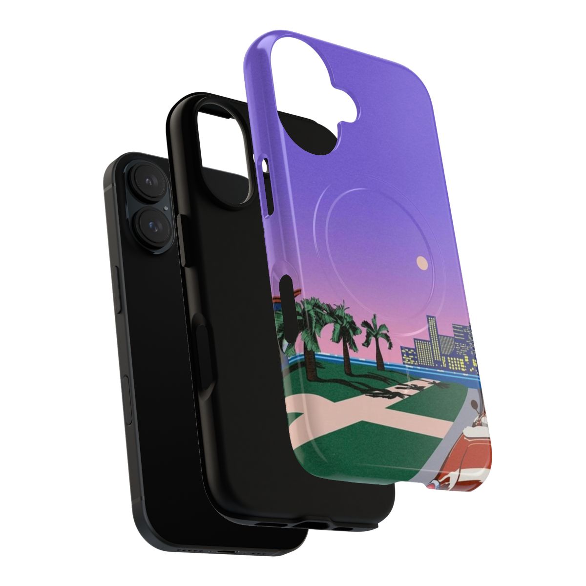 Vintage-inspired phone case featuring the artwork of Hiroshi Nagai - Layers