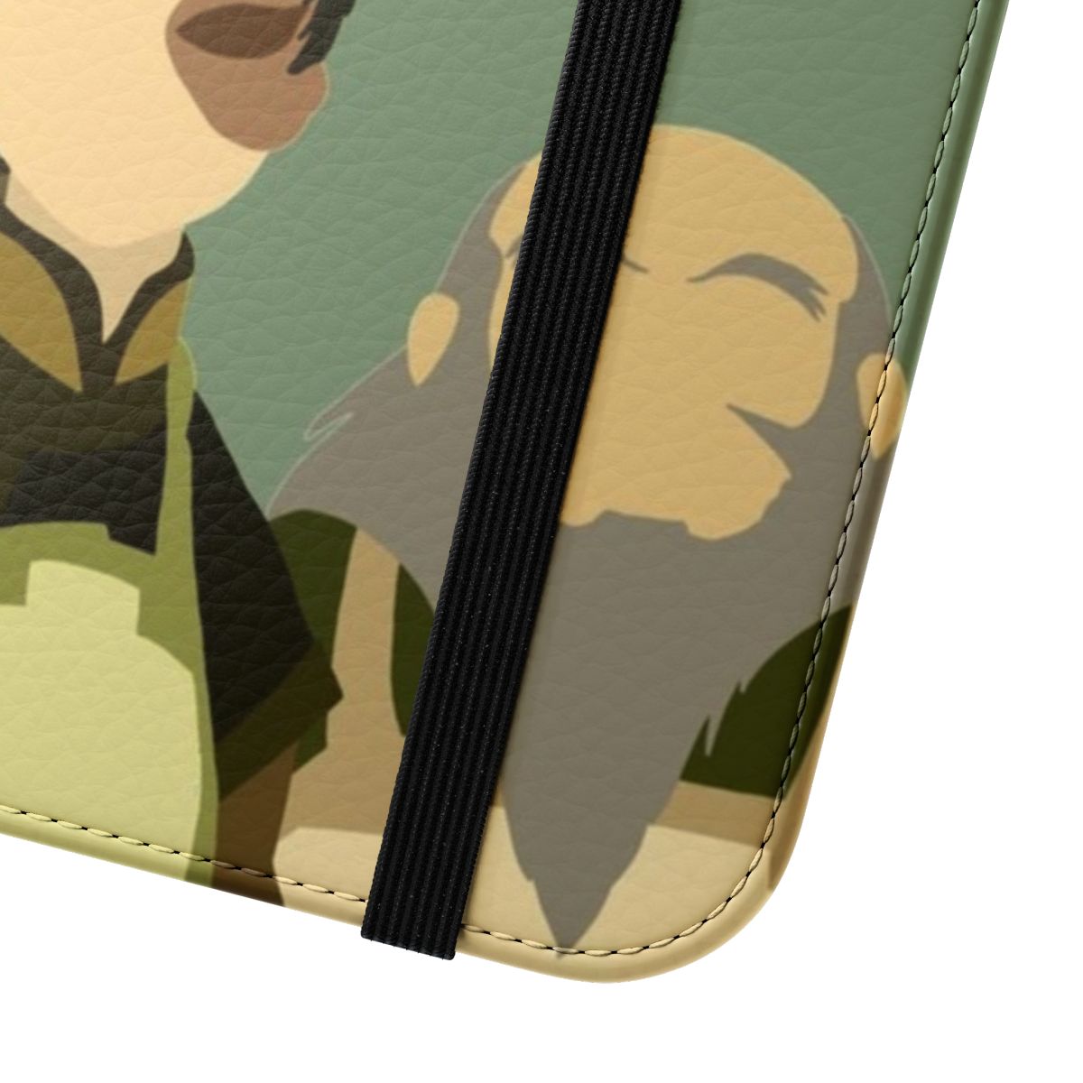 Avatar the Last Airbender inspired flip cover phone case featuring Prince Zuko and Uncle Iroh - Close Up