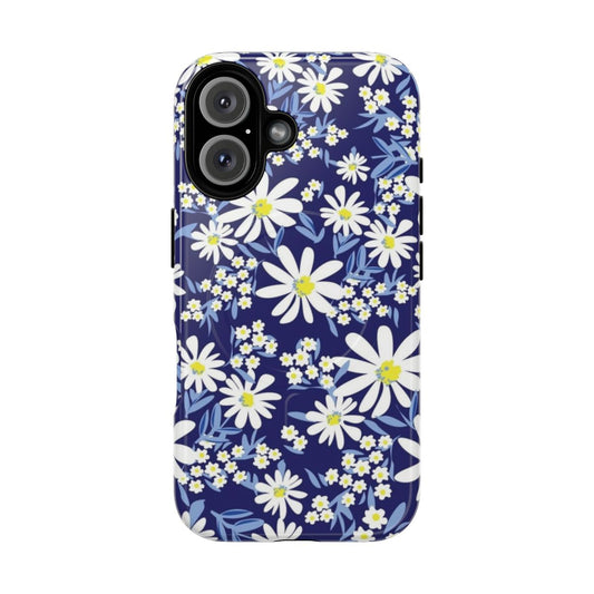 Daisy chain patterned magnetic tough phone case