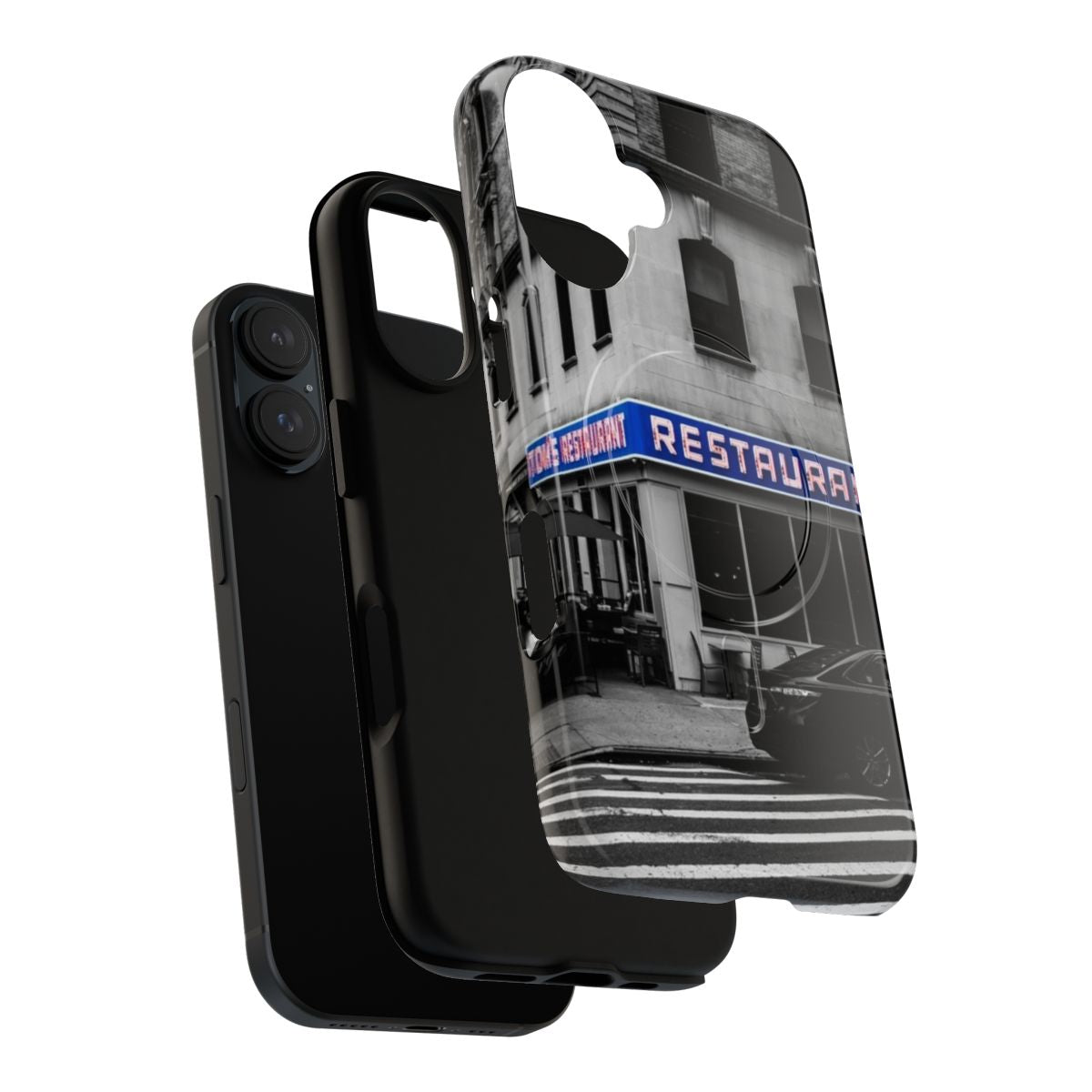 Magnetic tough phone case with Tom's Restaurant from Seinfeld design - Layers