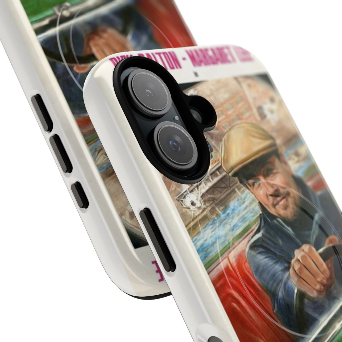 Protective magnetic phone case featuring characters from the film Once Upon a Time in Hollywood - Detail