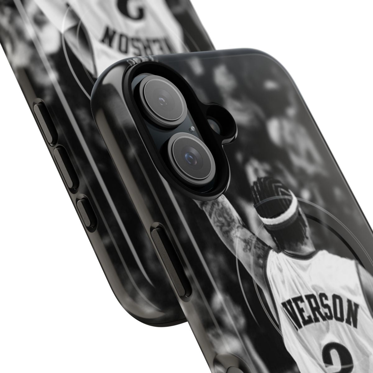 Magnetic tough phone case featuring an Allen Iverson inspired design - Detail