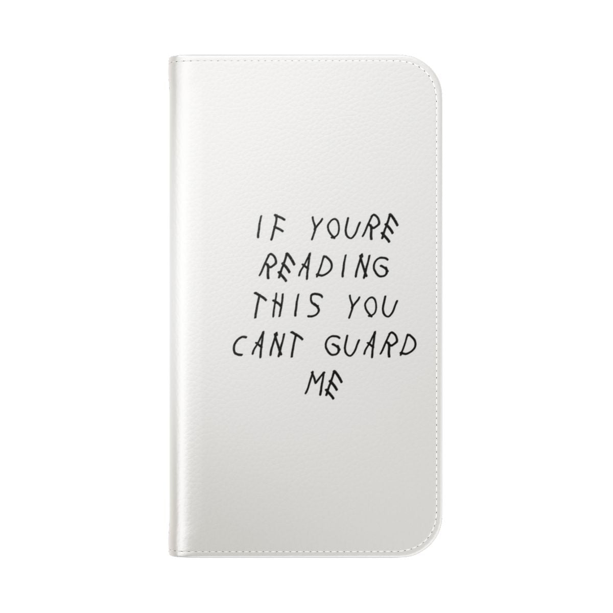 Customizable basketball-themed flip phone case with inspirational quote - Folded Back