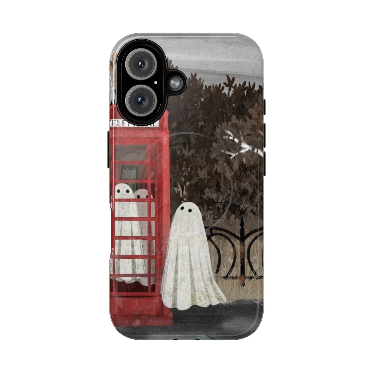 Haunted vintage phone box magnetic tough phone case