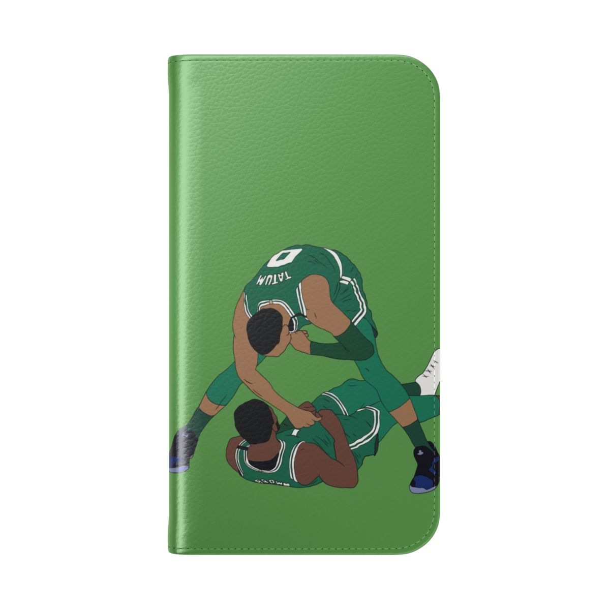 Flip cover phone case featuring Jaylen Brown and Jayson Tatum of the Boston Celtics - Folded Back