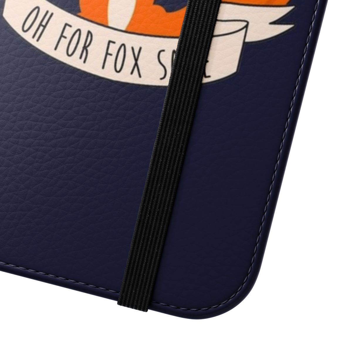 Colorful and Whimsical Fox-Themed Flip Cover Phone Case - Close Up