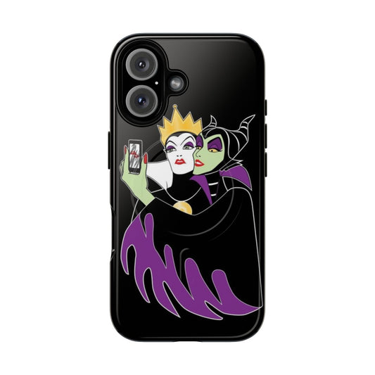 Magnetic tough phone case with a wicked selfie and parody design