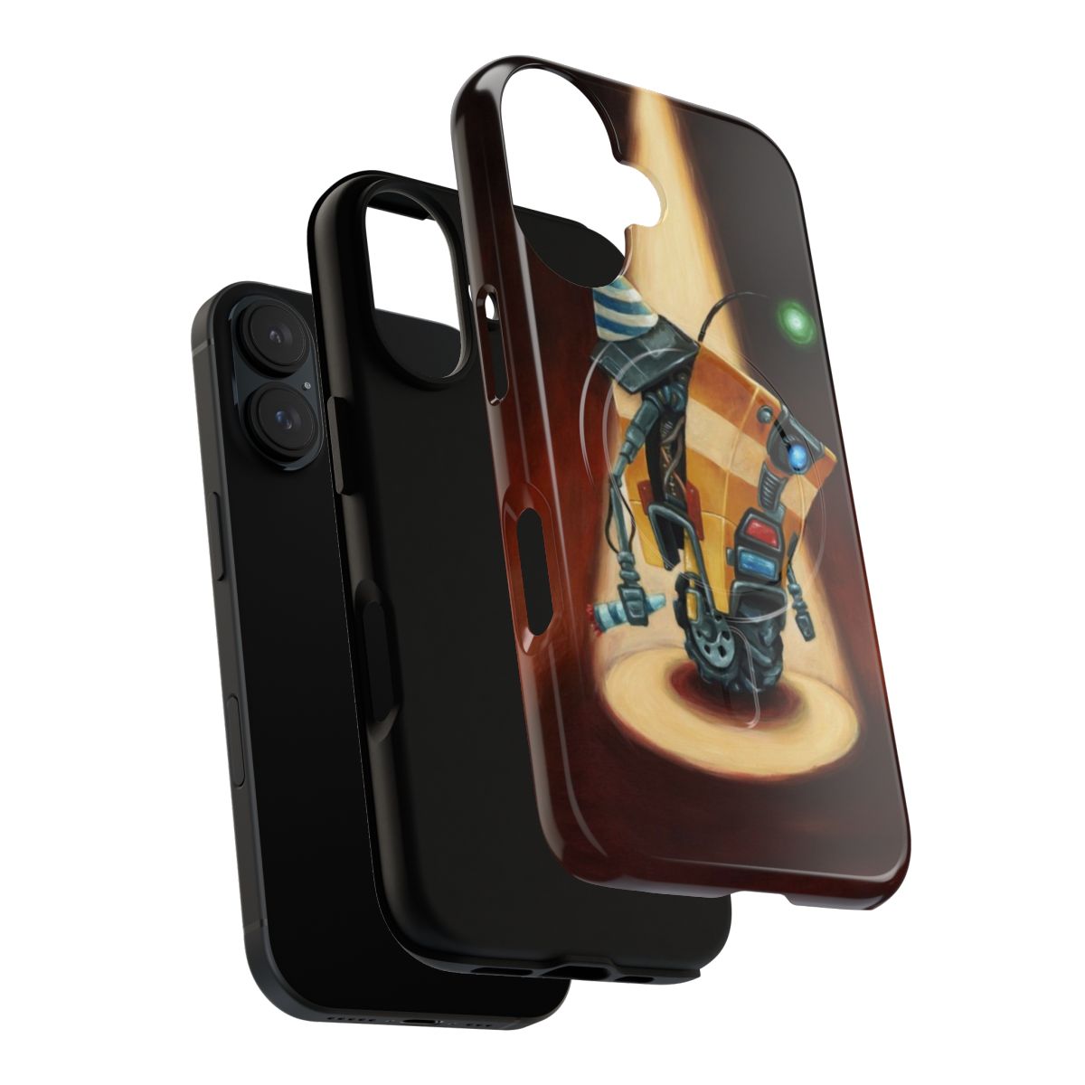 Borderlands-themed magnetic tough phone case with robot design - Layers