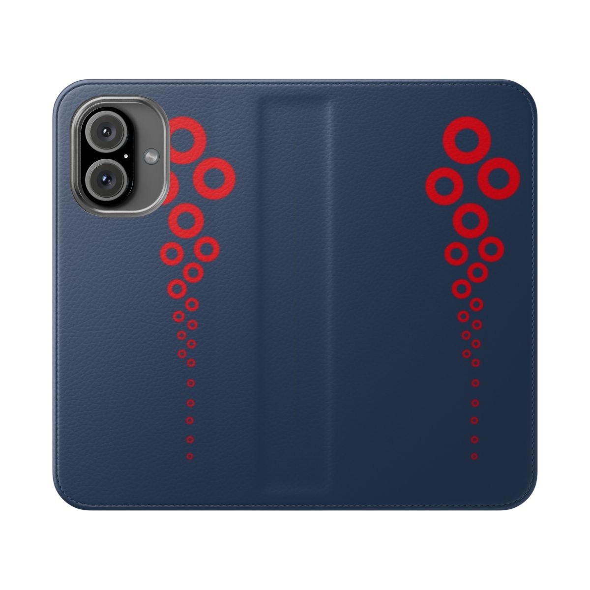 Flip phone case featuring Phish artwork with Fishman, donuts, and bubbles