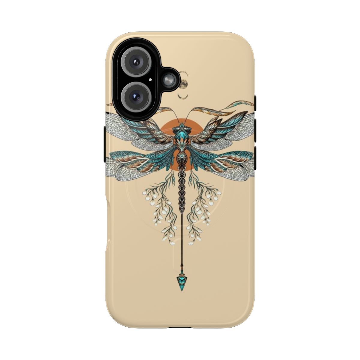 Dragonfly tattoo design phone case with winged nature artwork