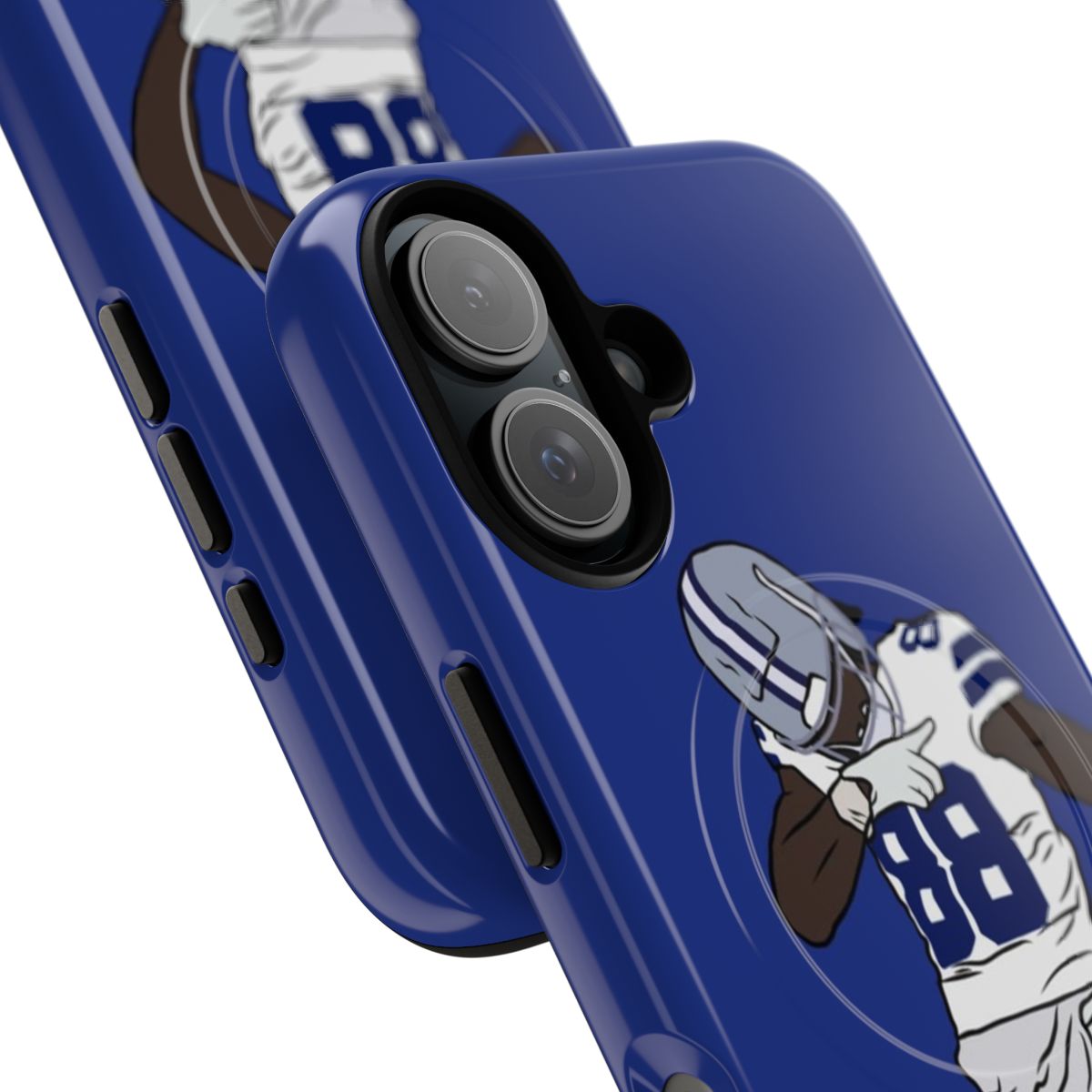 Football phone case featuring CeeDee Lamb's signature touchdown celebration - Detail