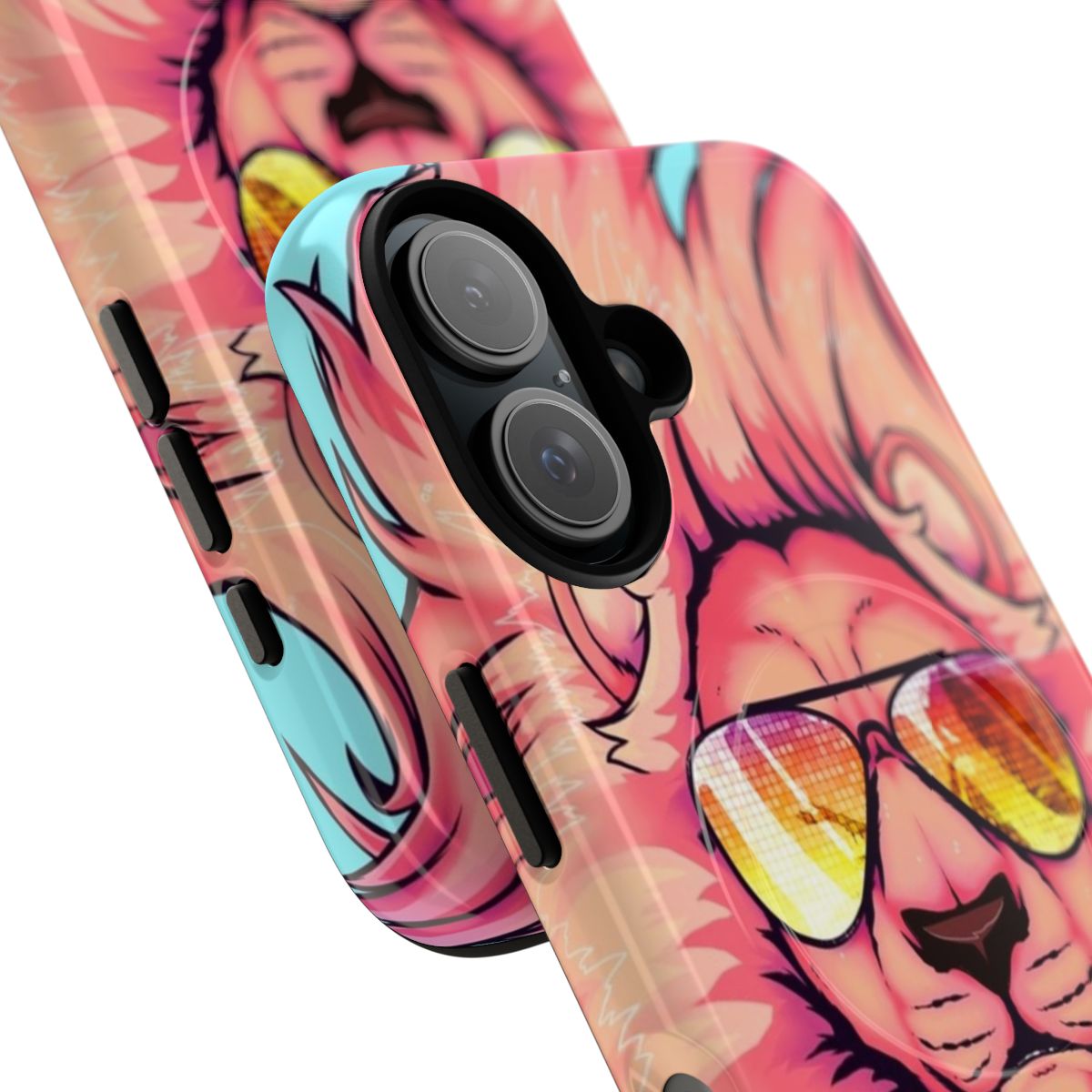 Magnetic tough phone case featuring the beloved pink lion character from the cartoon TV show Steven Universe. - Detail