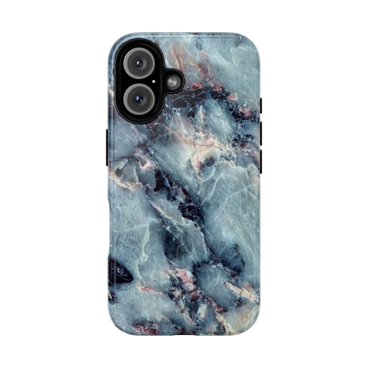 Marble stone-patterned magnetic tough phone case