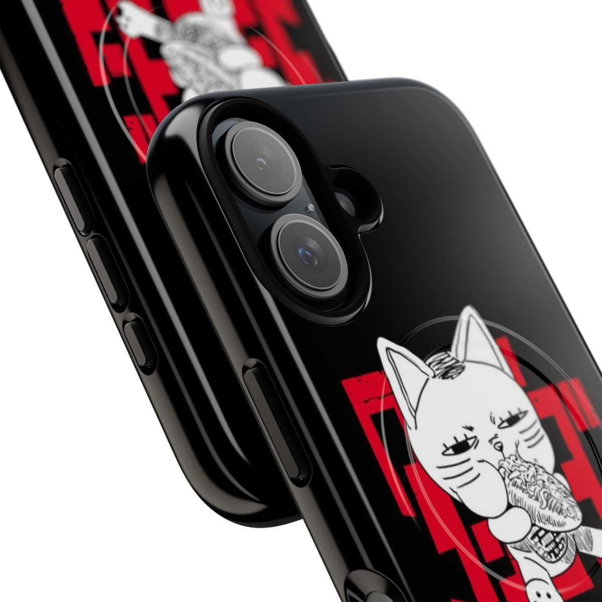 Dandadan-themed magnetic tough phone case featuring turbo granny design - Detail