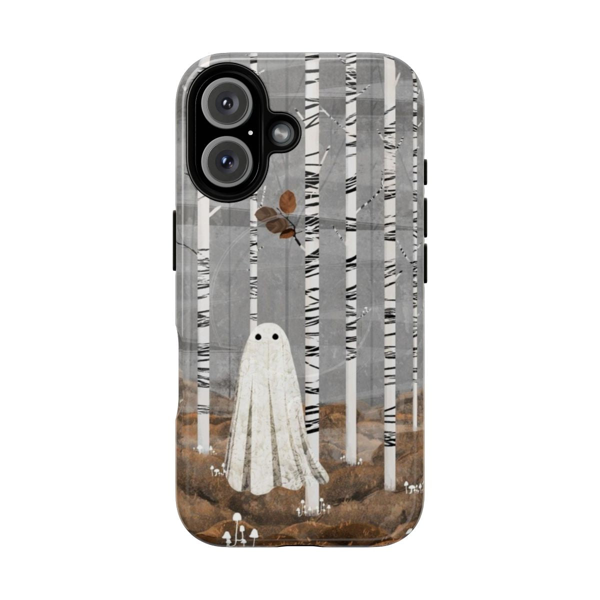 Magnetic Tough Mushroom Forest Phone Case featuring ghostly trees, mushrooms and moss