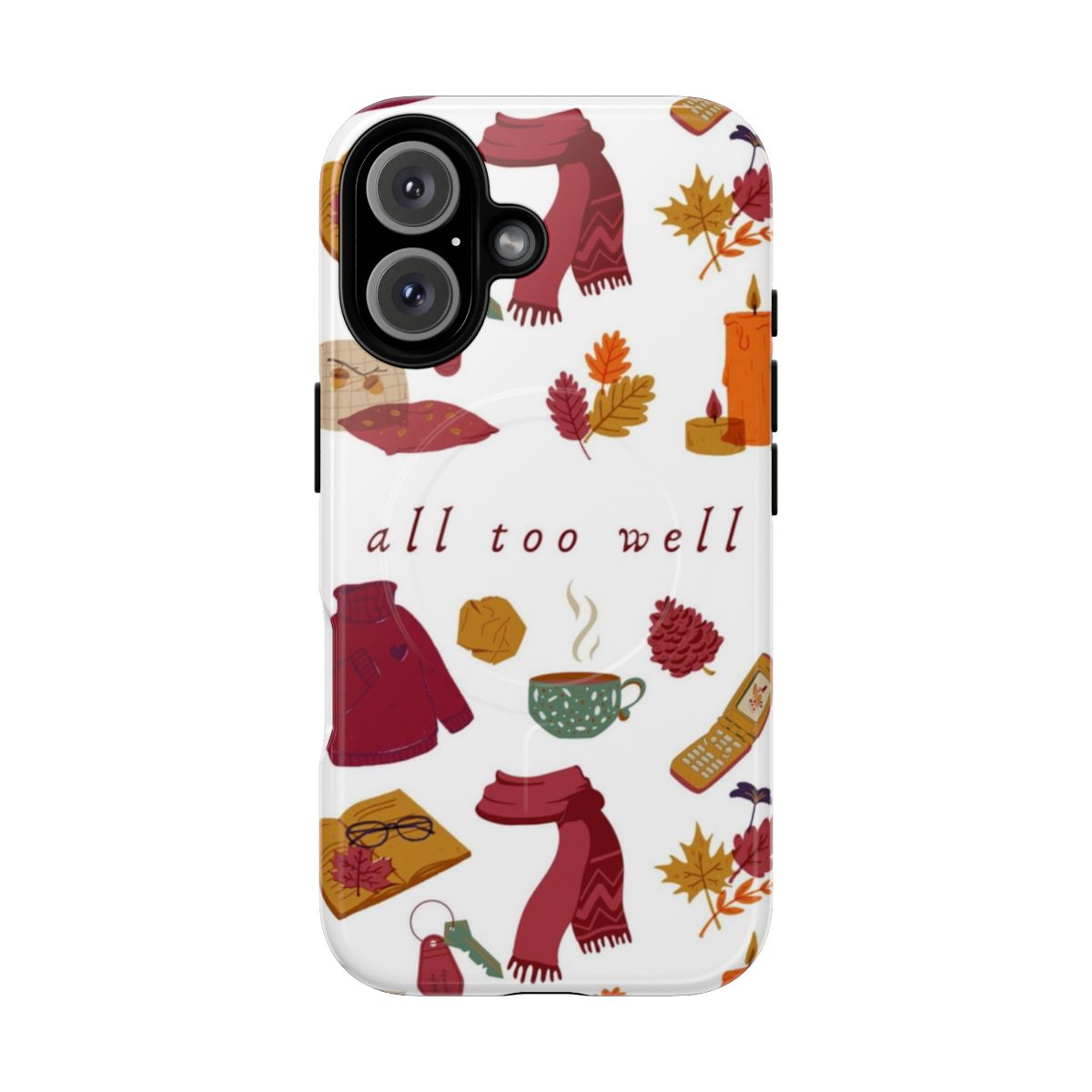 Elegant red phone case with Taylor Swift's 'All Too Well' lyrics