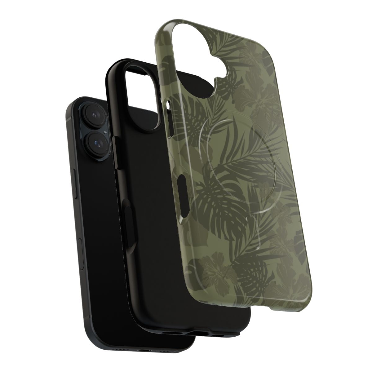 Stylish summer camo magnetic tough phone cases with floral and tropical patterns - Layers