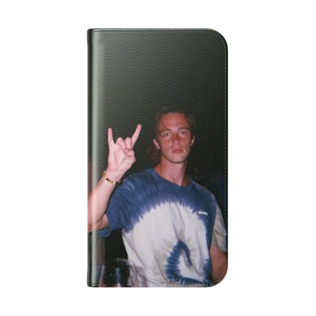 Flip cover phone case with Drew Starkey inspired design - Folded Back