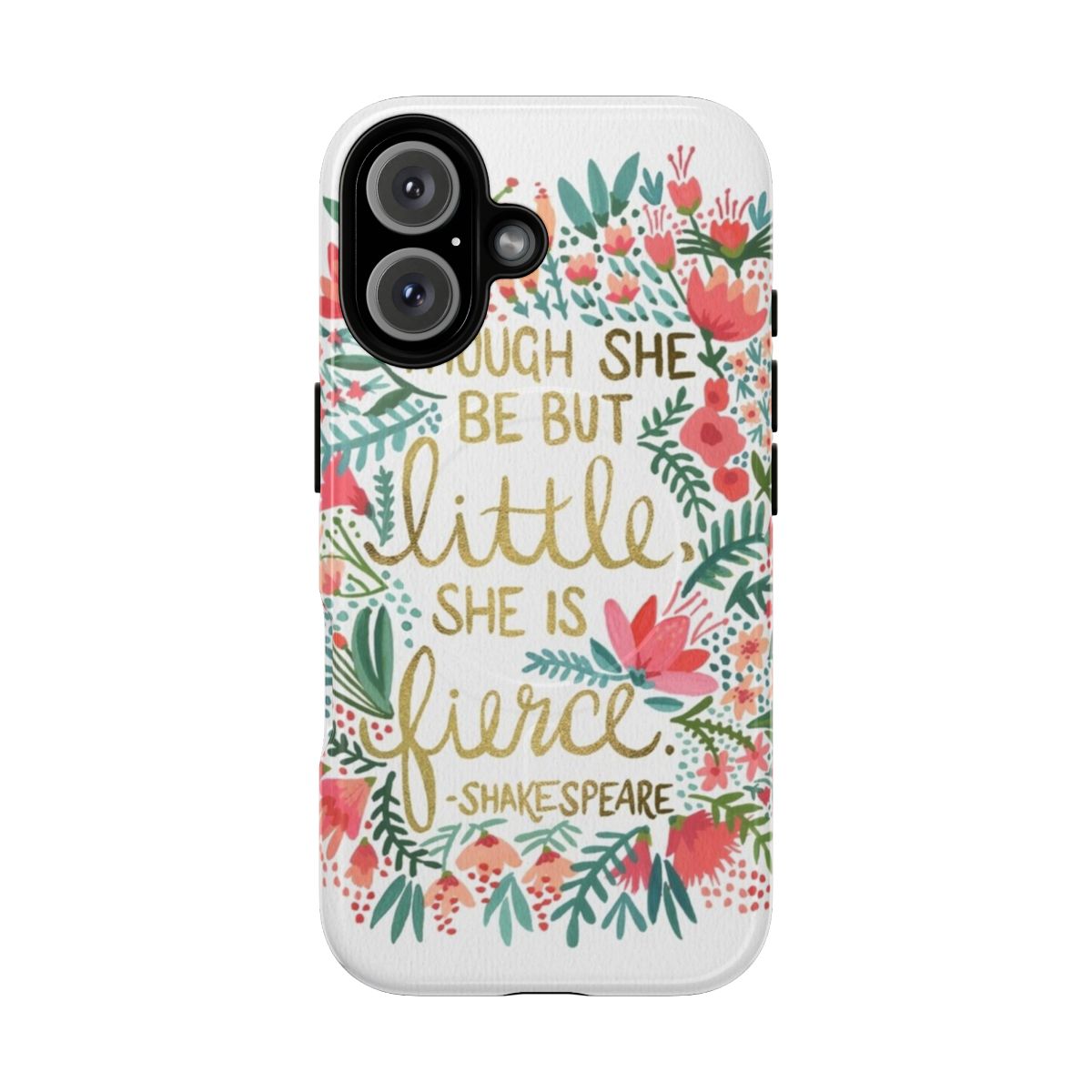 Magnetic tough phone case with a watercolor floral design inspired by Shakespeare's 'A Midsummer Night's Dream'