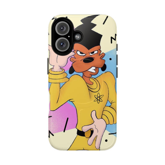 "Retro 90s fan art phone case featuring characters from Disney's A Goofy Movie"