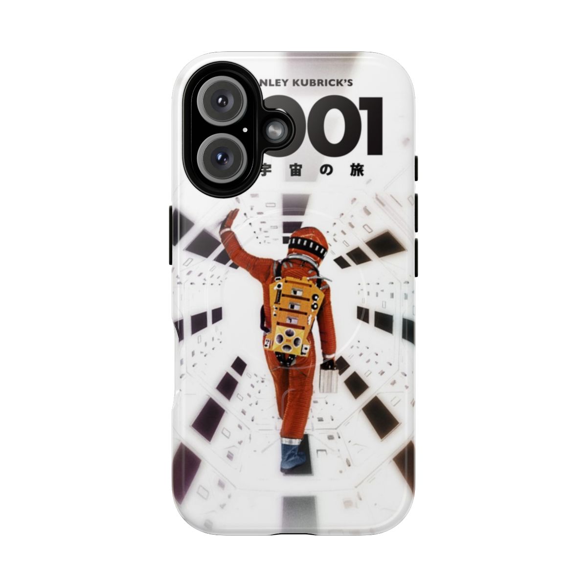 Retro space adventure-themed magnetic tough phone case with classic sci-fi imagery