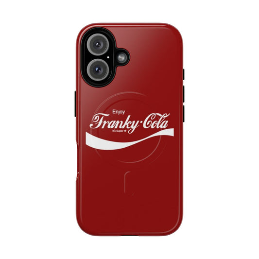 Franky Cola-themed magnetic phone case with a tough design for one piece and otaku fans