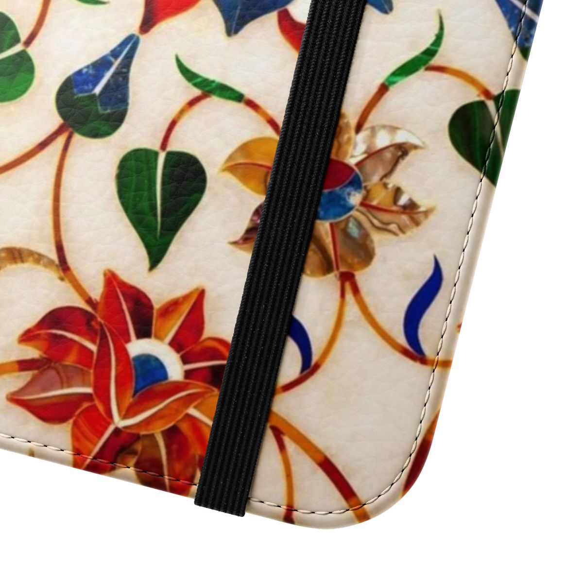 Taj Mahal inspired floral design phone case cover - Close Up