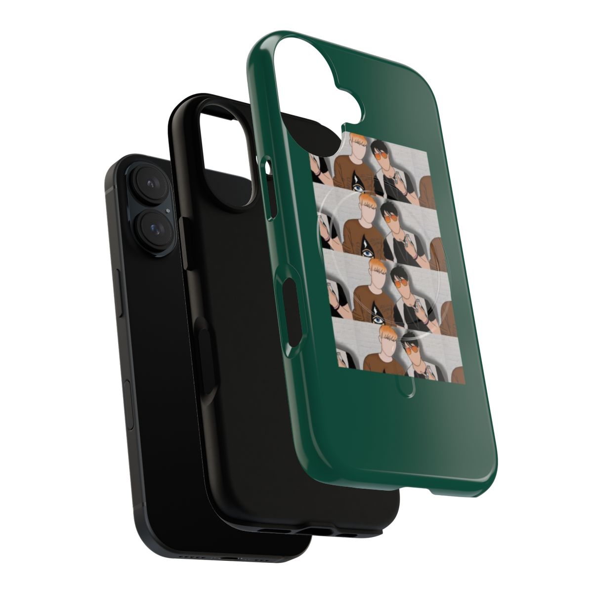 Sam and Colby inspired magnetic tough phone case for iPhone and Samsung - Layers