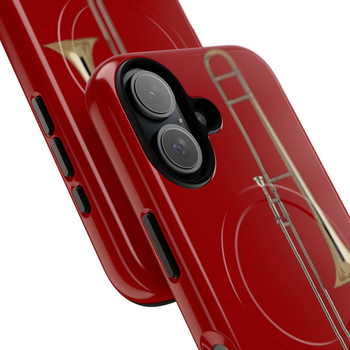 Trombone-themed magnetic tough phone cases for musicians - Detail