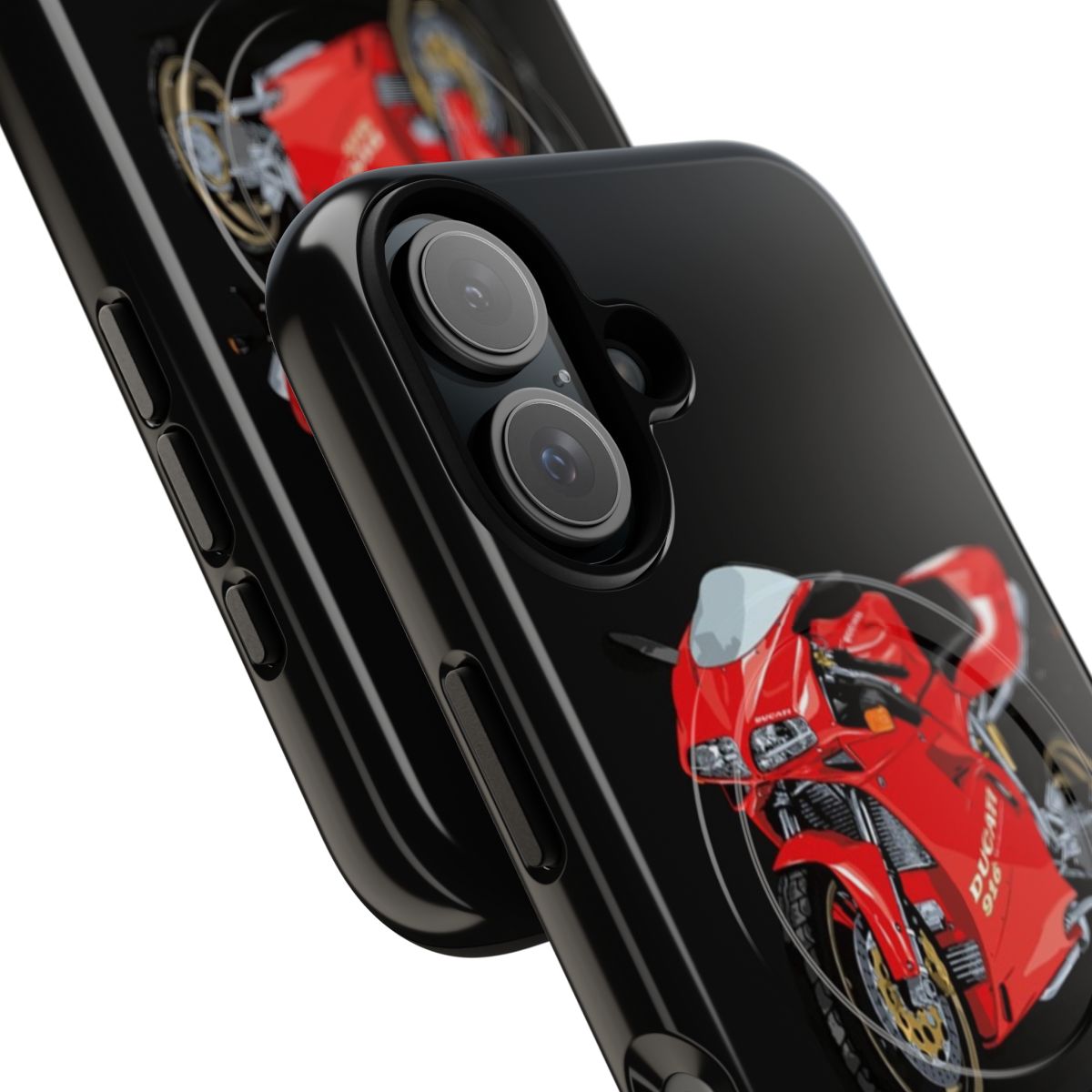 Magnetic tough phone case featuring Ducati motorcycle designs - Detail