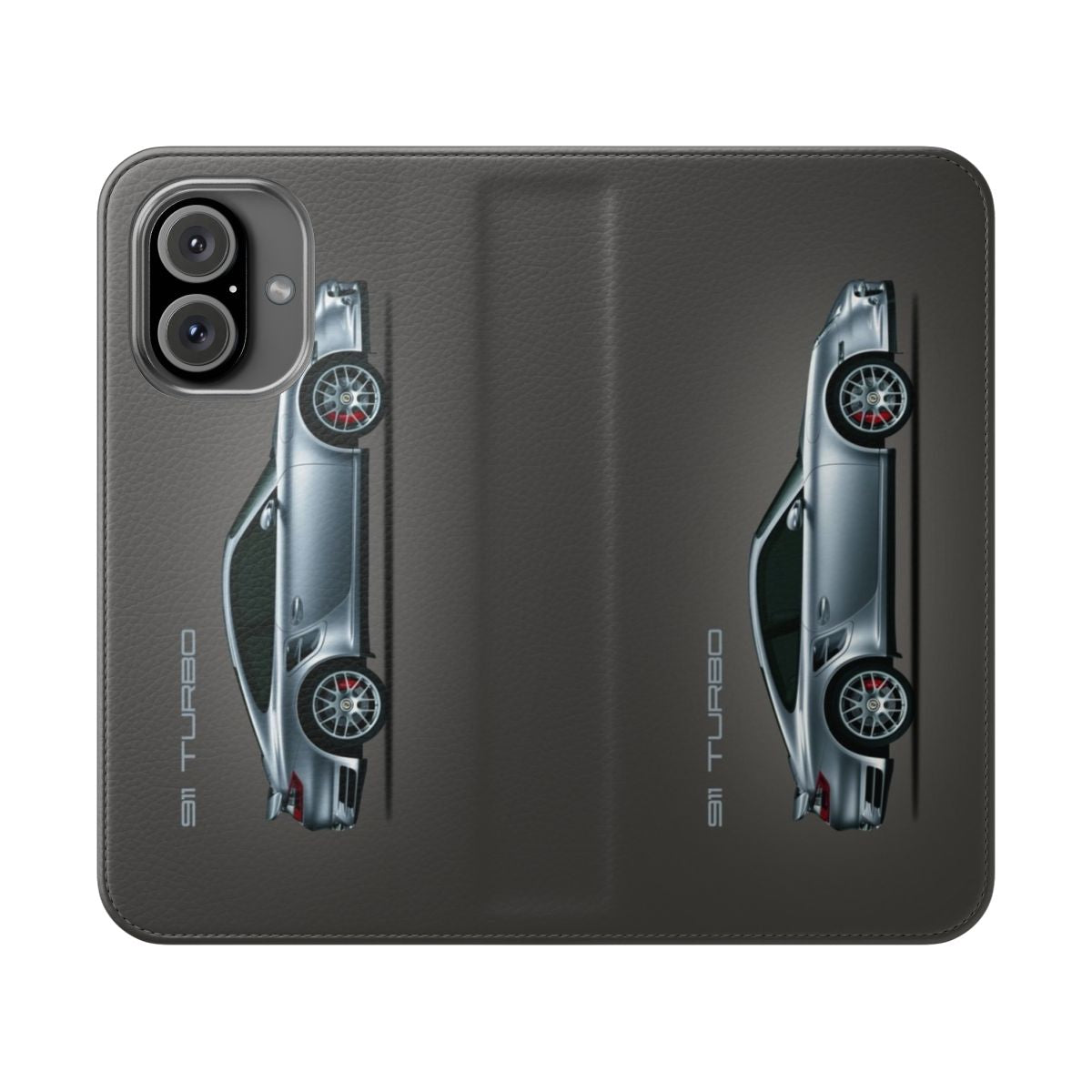 Turbo flip cover phone case with 911 Turbo design