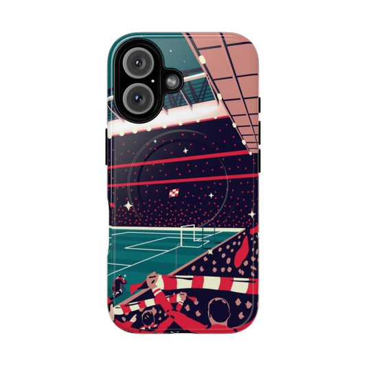 Liverpool FC inspired magnetic tough phone case with fan art design