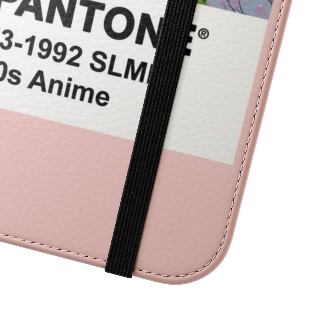 Retro 90s anime-inspired pastel pink and purple phone case with cute kawaii design - Close Up