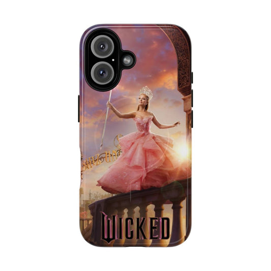 Wicked inspired magnetic tough phone case featuring Glinda the Good Witch and Elphaba from the Wizard of Oz musical