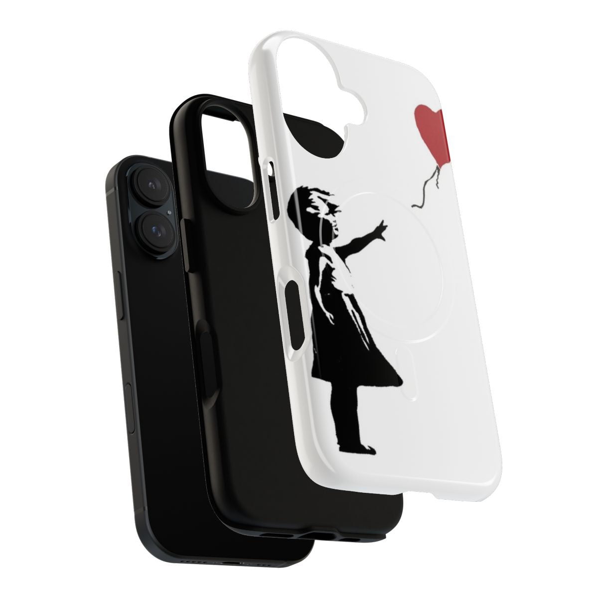 Banksy-inspired Girl with Balloon magnetic tough phone case - Layers