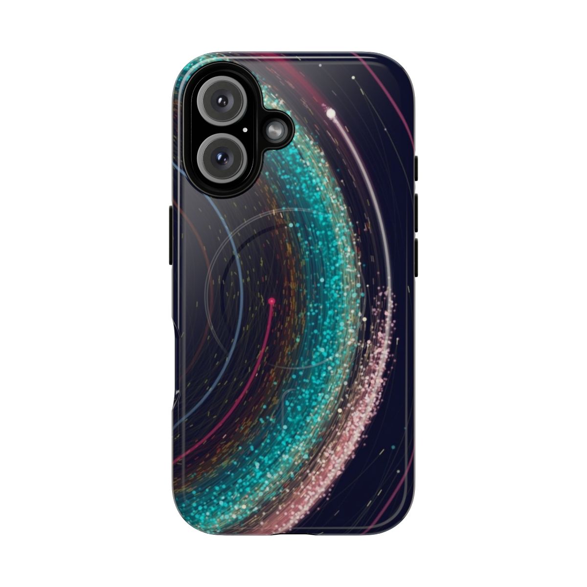 Phone case featuring a detailed map of the solar system and asteroids