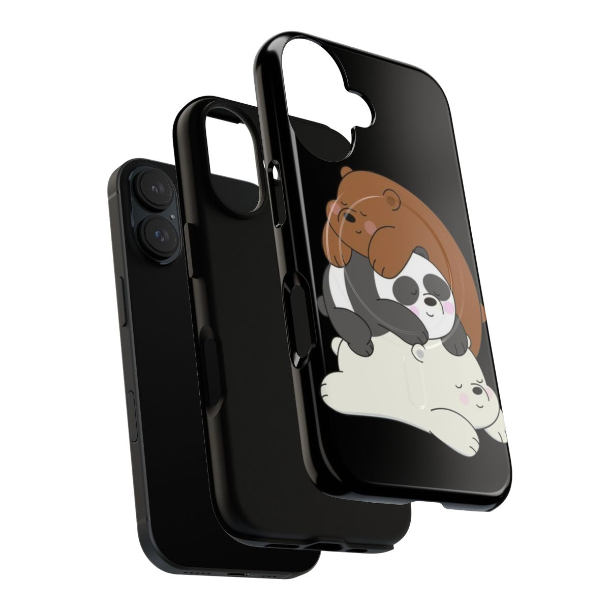 Magnetic tough phone case with illustrations of the We Bare Bears characters from Cartoon Network. - Layers