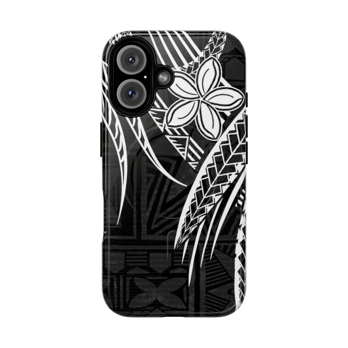 Vintage Samoan tribal print design on a protective phone case