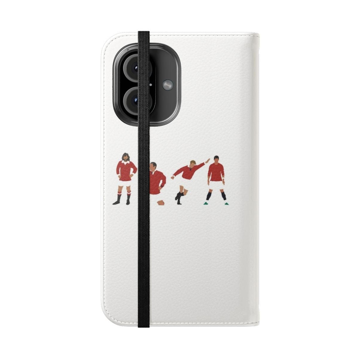 Stylish and protective Manchester United-inspired flip cover phone case - Folded Front