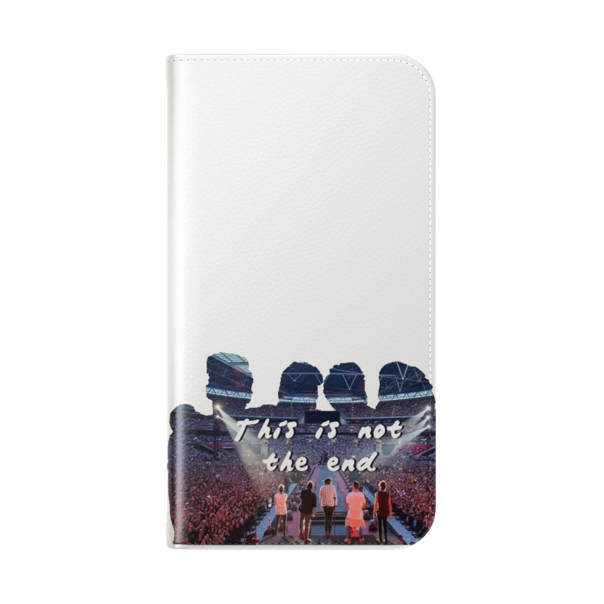 Flip cover phone case with One Direction-inspired design - Folded Back