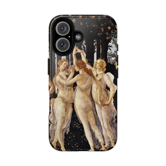 Magnetic tough phone case featuring the classic Renaissance painting 'La Primavera' by Botticelli