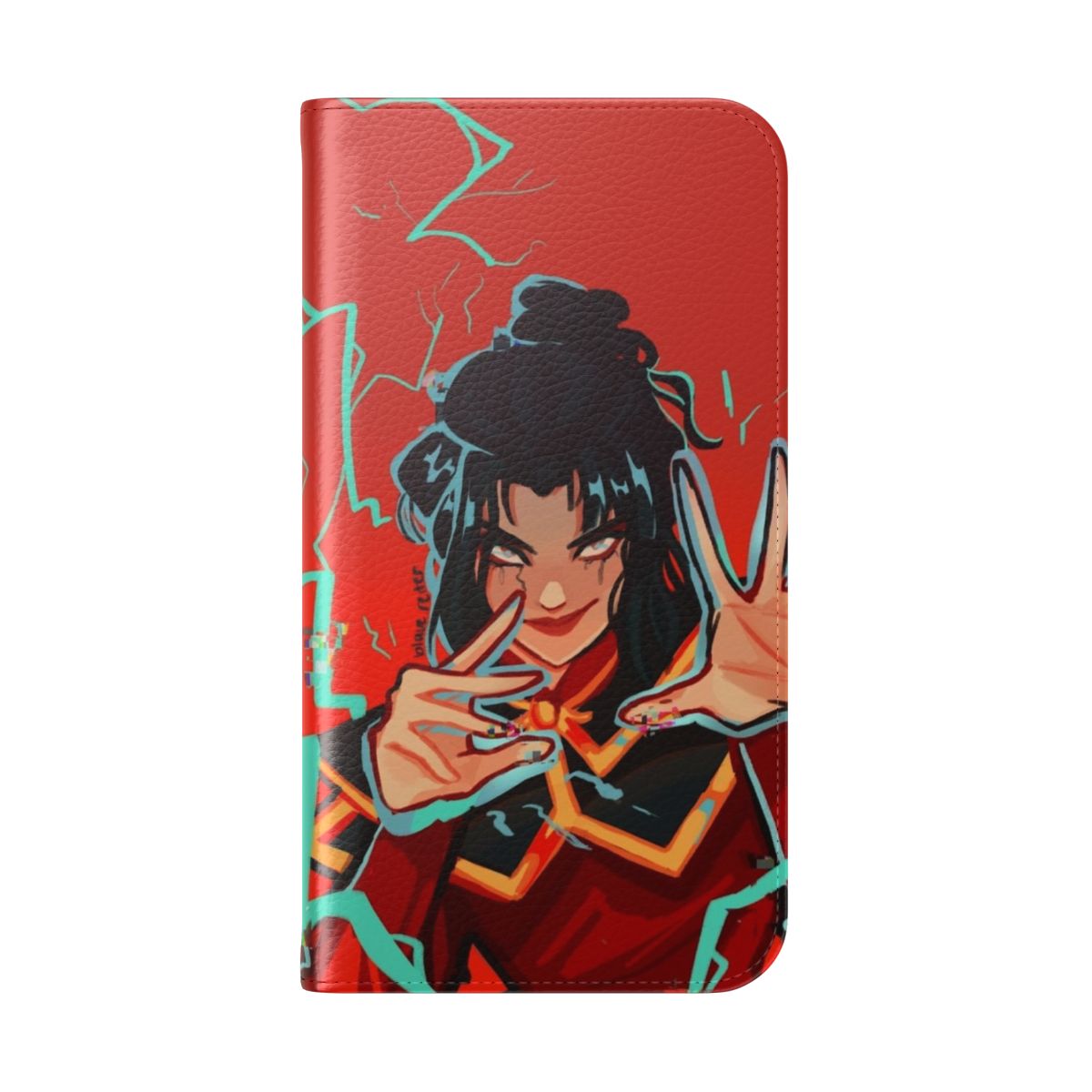 Avatar the Last Airbender-inspired phone case featuring Princess Azula, the powerful firebender - Folded Back