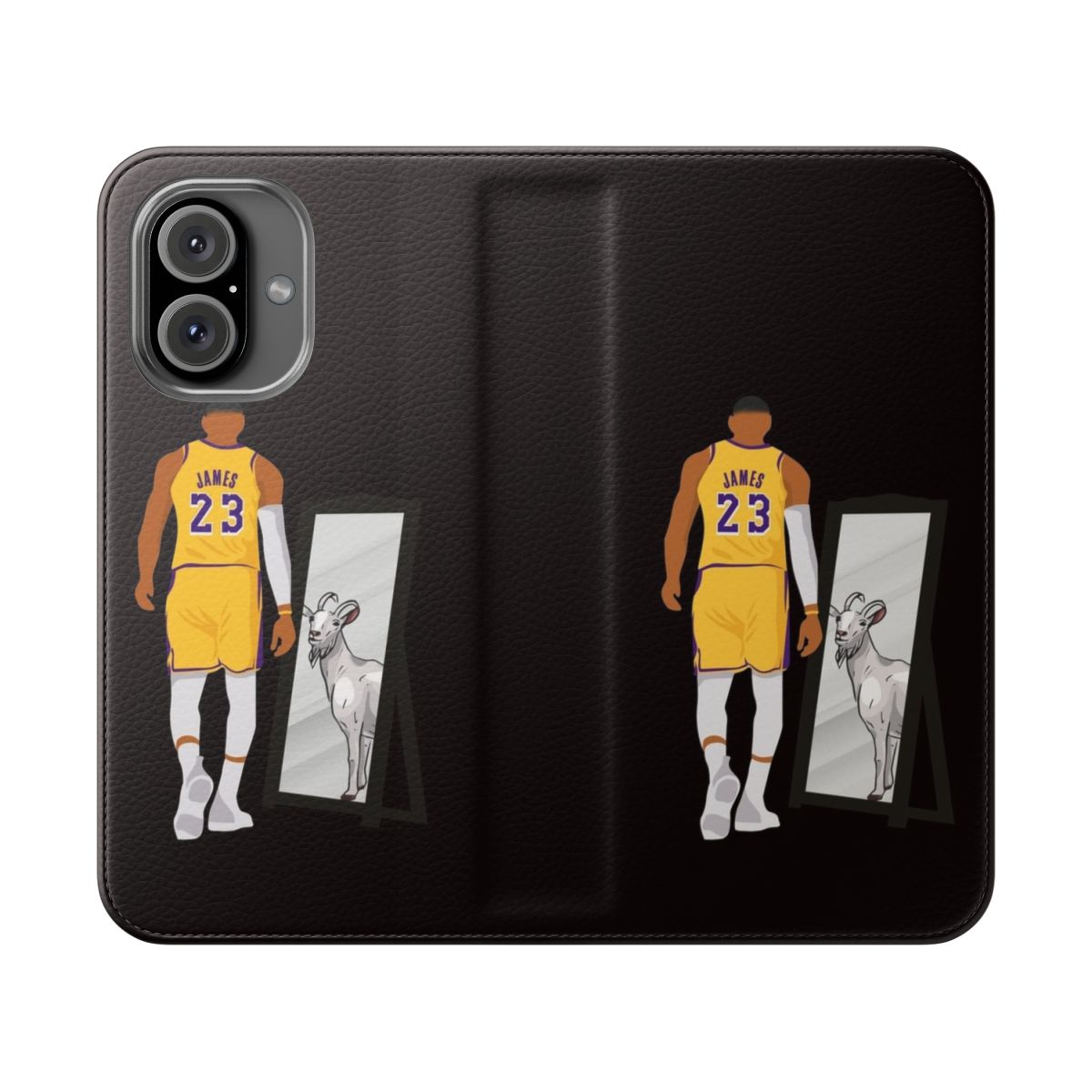 Lebron James Inspired Phone Case with Mirror GOAT Design