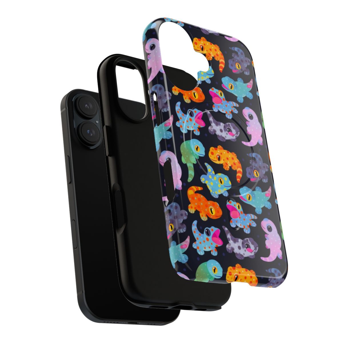 Tokay gecko phone case featuring a detailed and colorful design - Layers