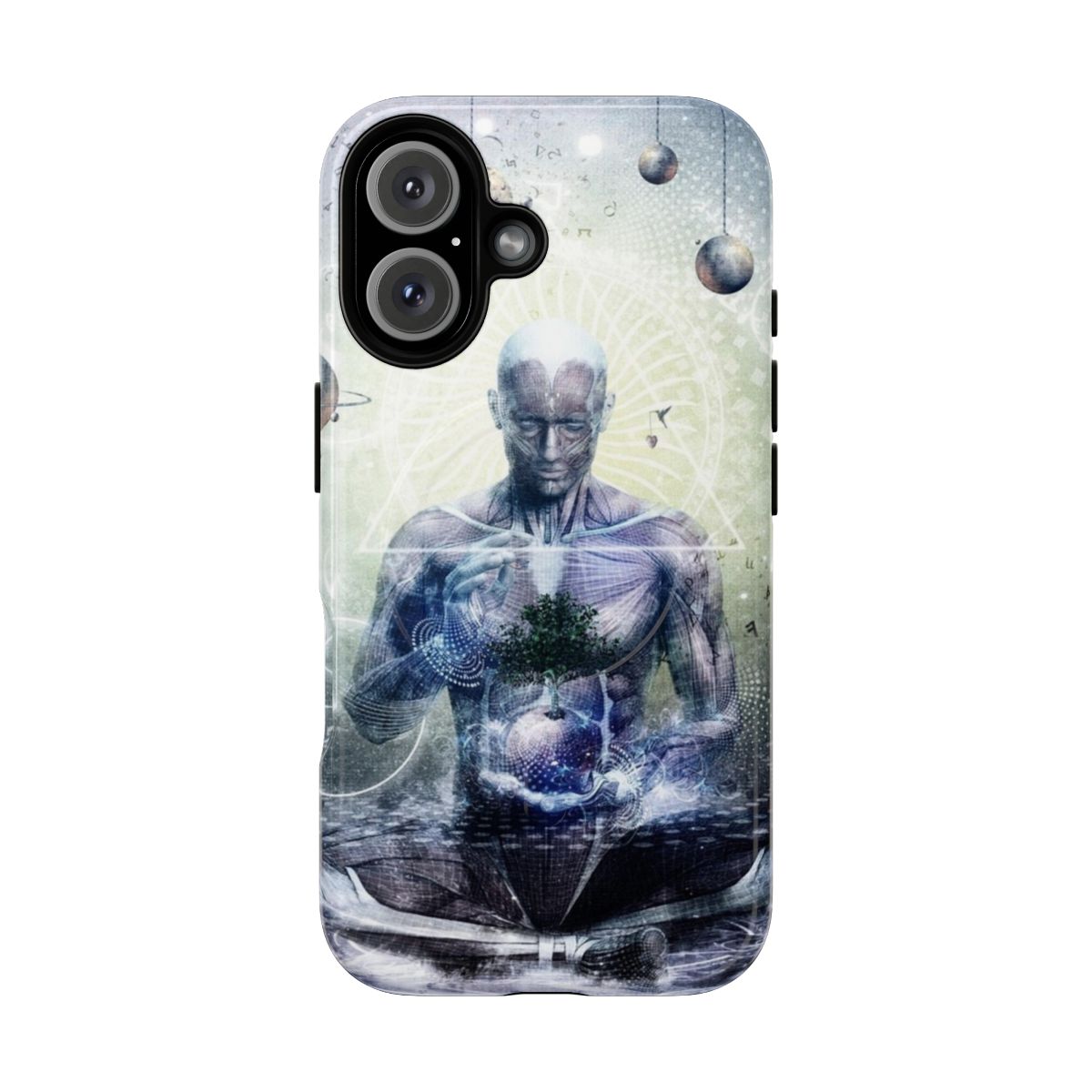 Magnetic tough phone case featuring spiritual and visionary artwork