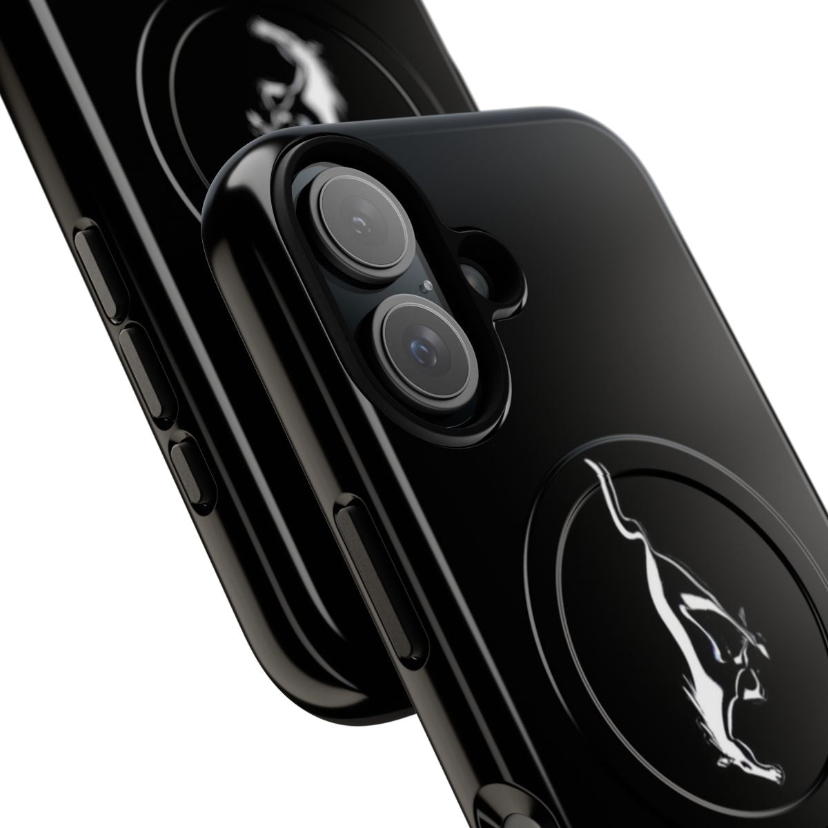 Magnetic tough phone case featuring a Ford Mustang horse design - Detail