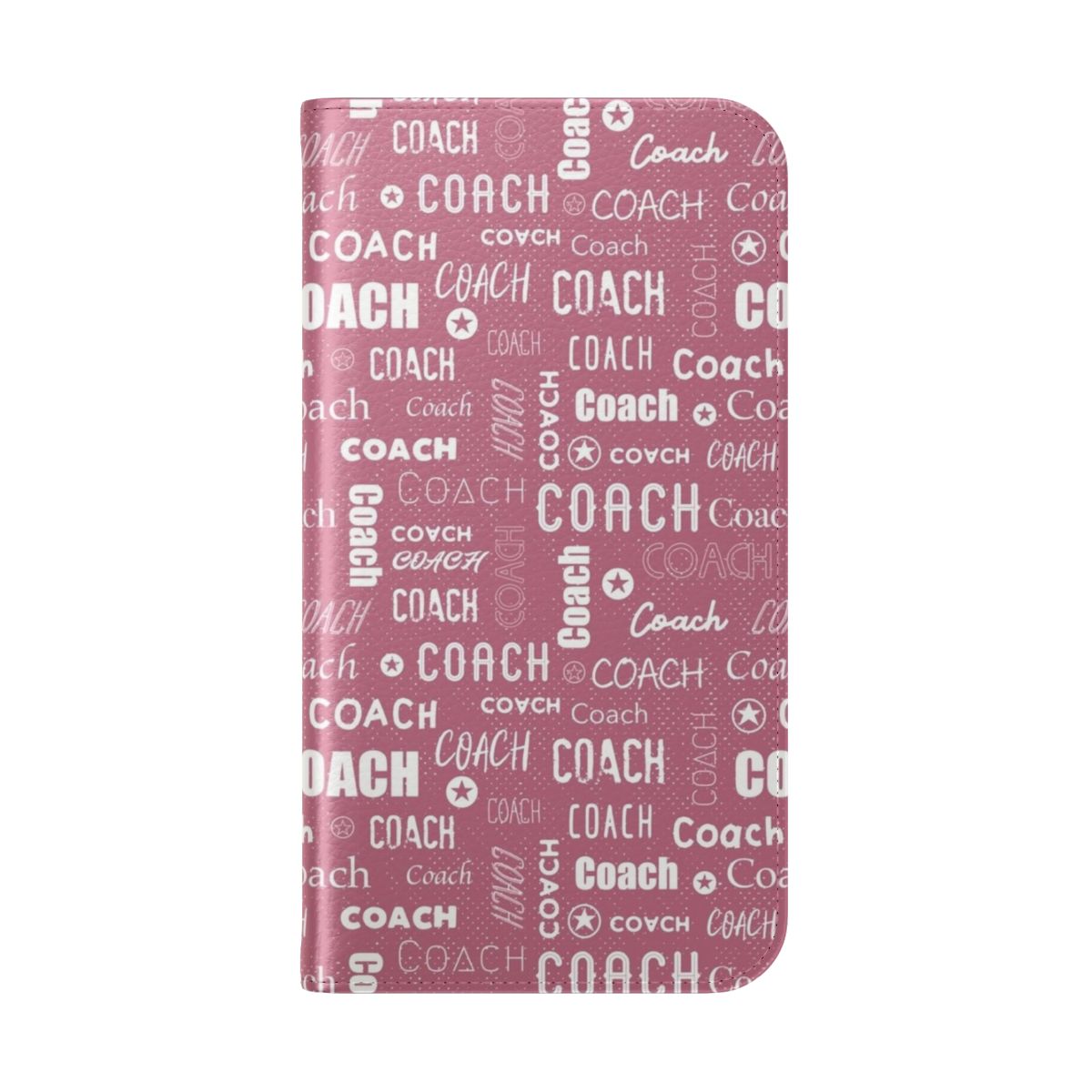 Rose pink flip cover phone case - Folded Back