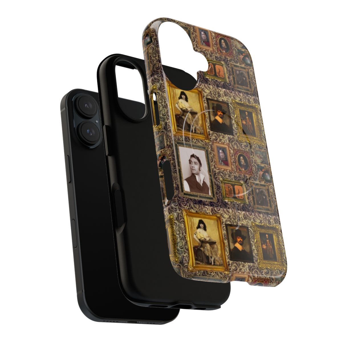 Vampire portrait phone case with characters from the TV show What We Do in the Shadows - Layers