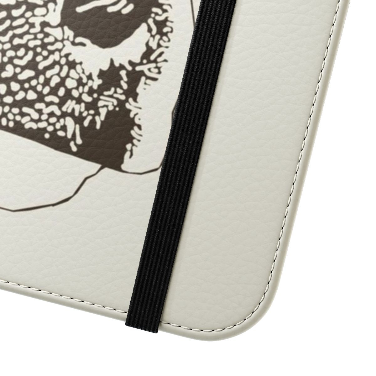 A stylish flip phone case featuring a lovely cow print design. - Close Up